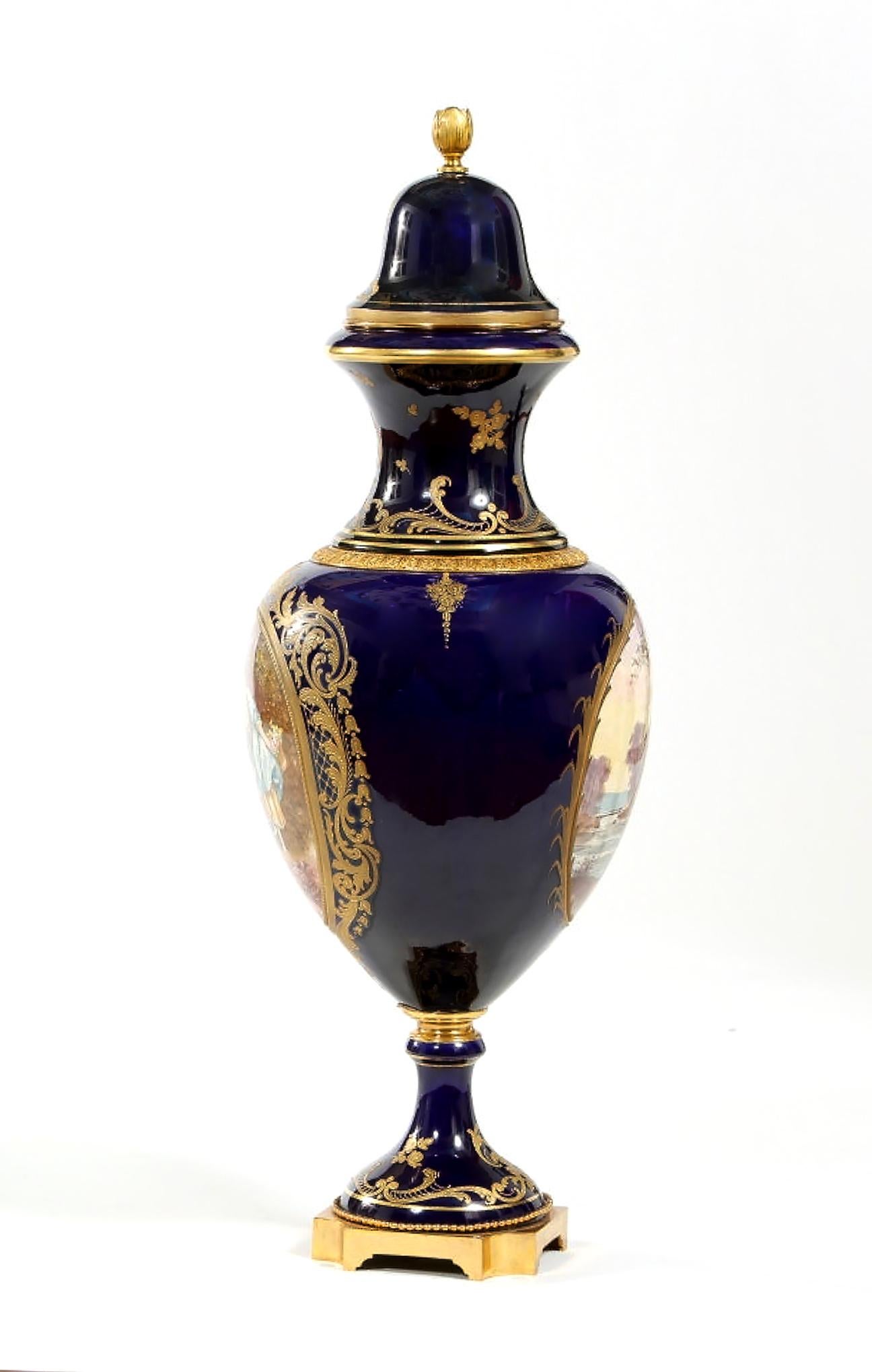 19th Century Sevres Porcelain Covered Decorative Urn 1