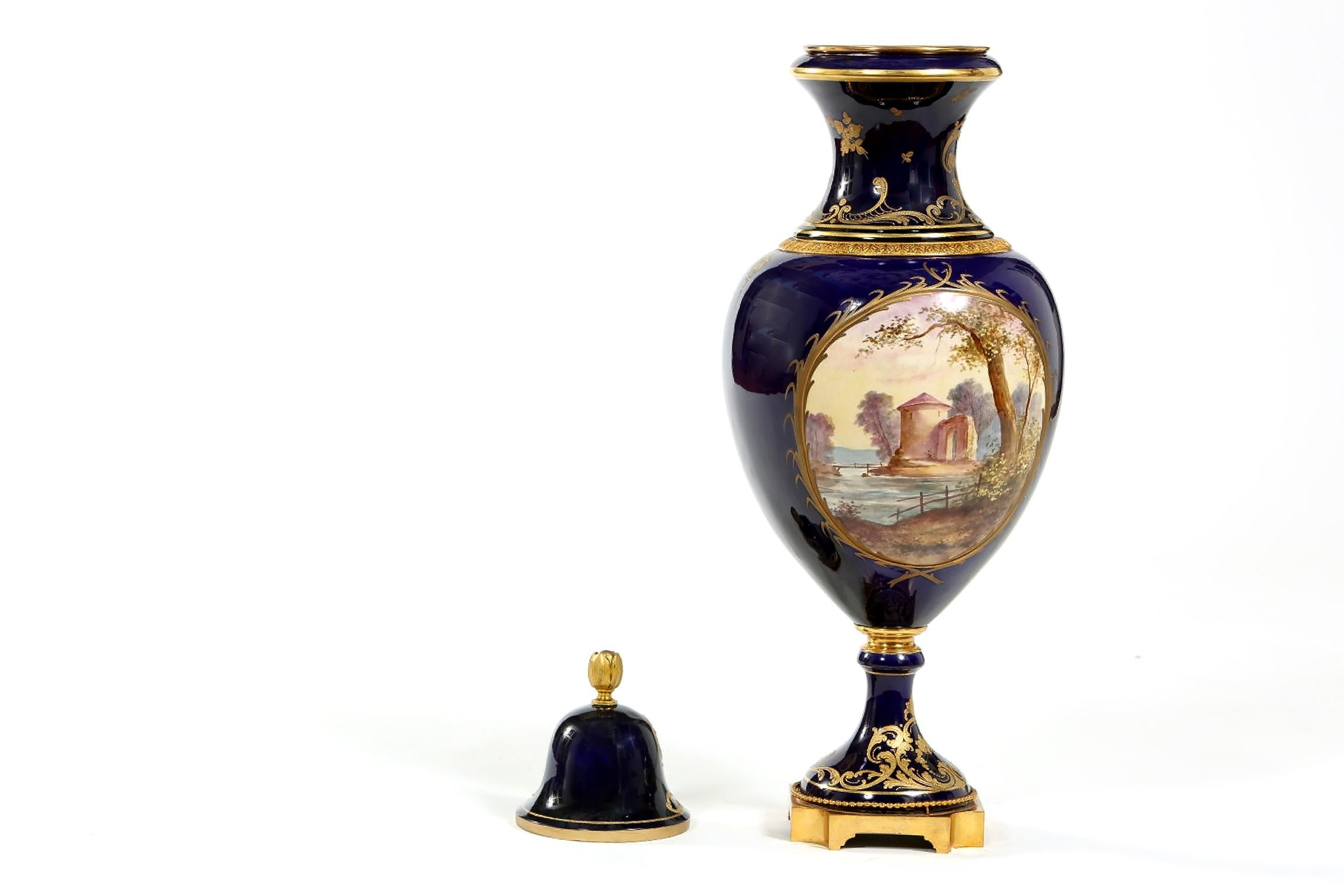 19th Century Sevres Porcelain Covered Decorative Urn 2