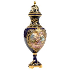 19th Century Sevres Porcelain Covered Decorative Urn