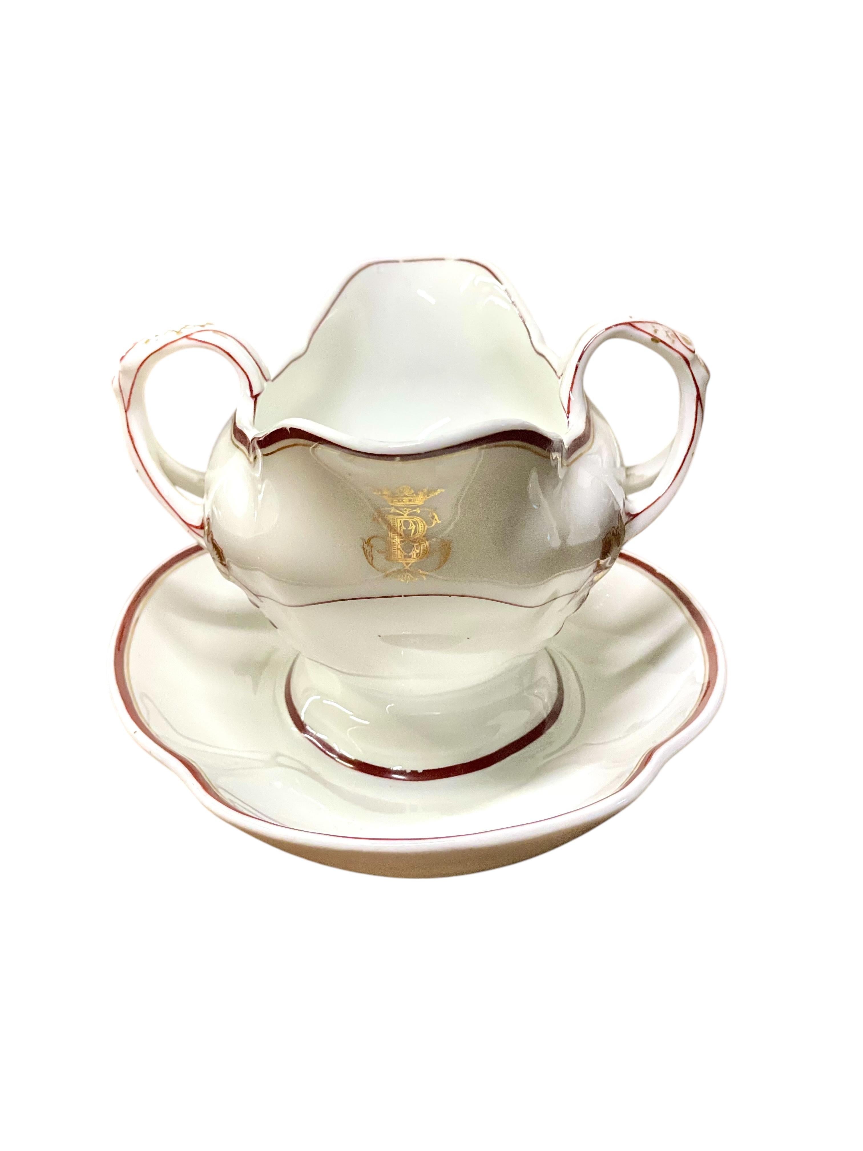 Sèvres Porzellan Tafelservice des 19. Jahrhunderts mit Comital Coronet im Angebot 7