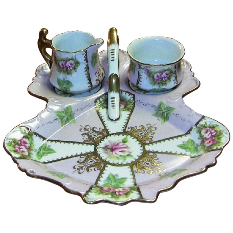 19th Century Sevres Porcelain High Tea Set and Tray