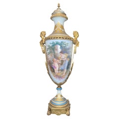 19th Century Sèvres Porcelain Urn with Gilt Bronze Mounts 19th Century Sèvres Porcelain Urn with Gilt Bronze Mounts