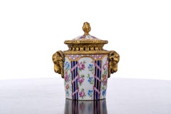 19'th century Sévres porcelain vase with ormolu mounted top