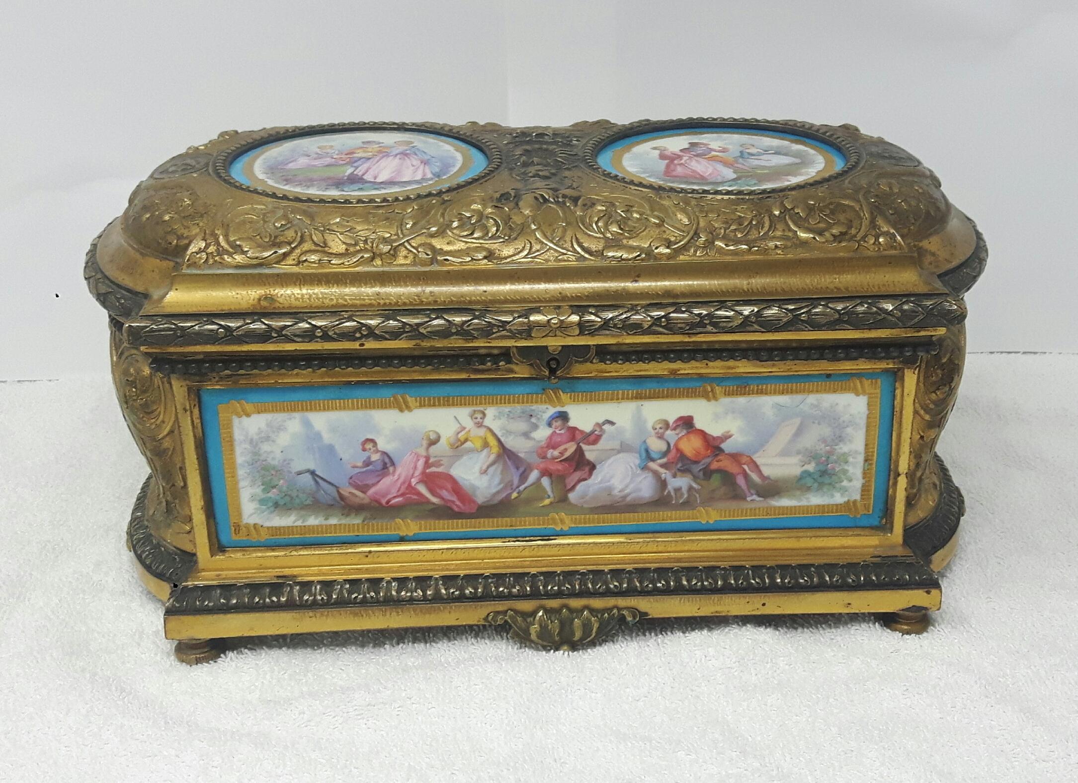 Napoleon III 19th Century Sevres Style Casket For Sale