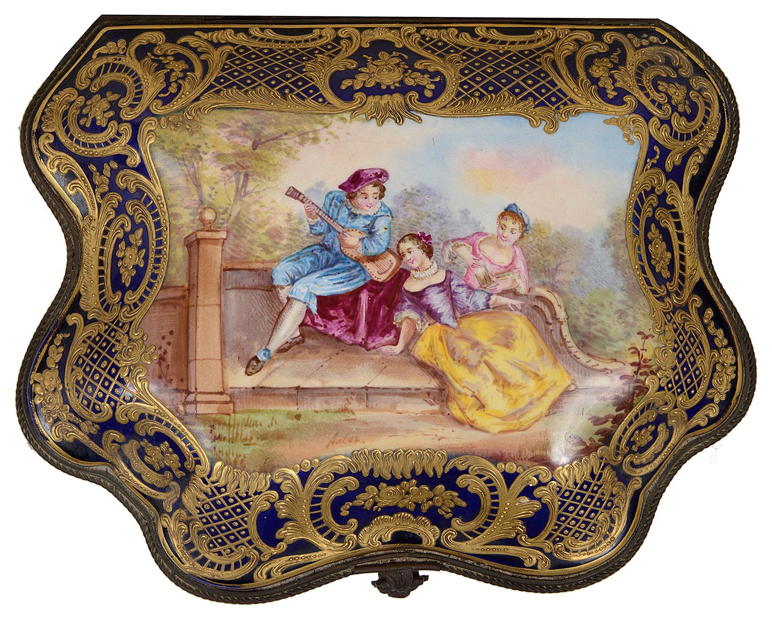 Louis XVI 19th Century Sevres Style Porcelain Casket