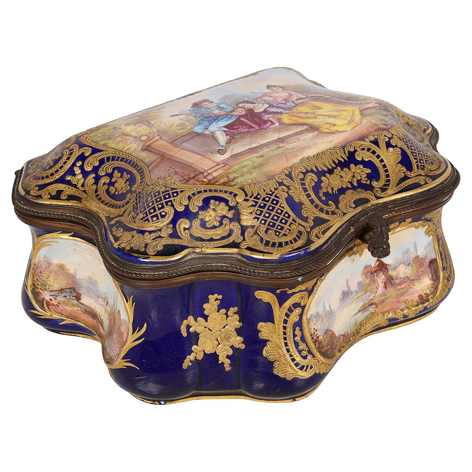 Jewelry Box n443 Contemporary Parrot And flower Painting Square Porcelain Box 