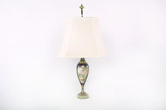 19th Century Sevres Style Porcelain / Onyx Base Table Lamps