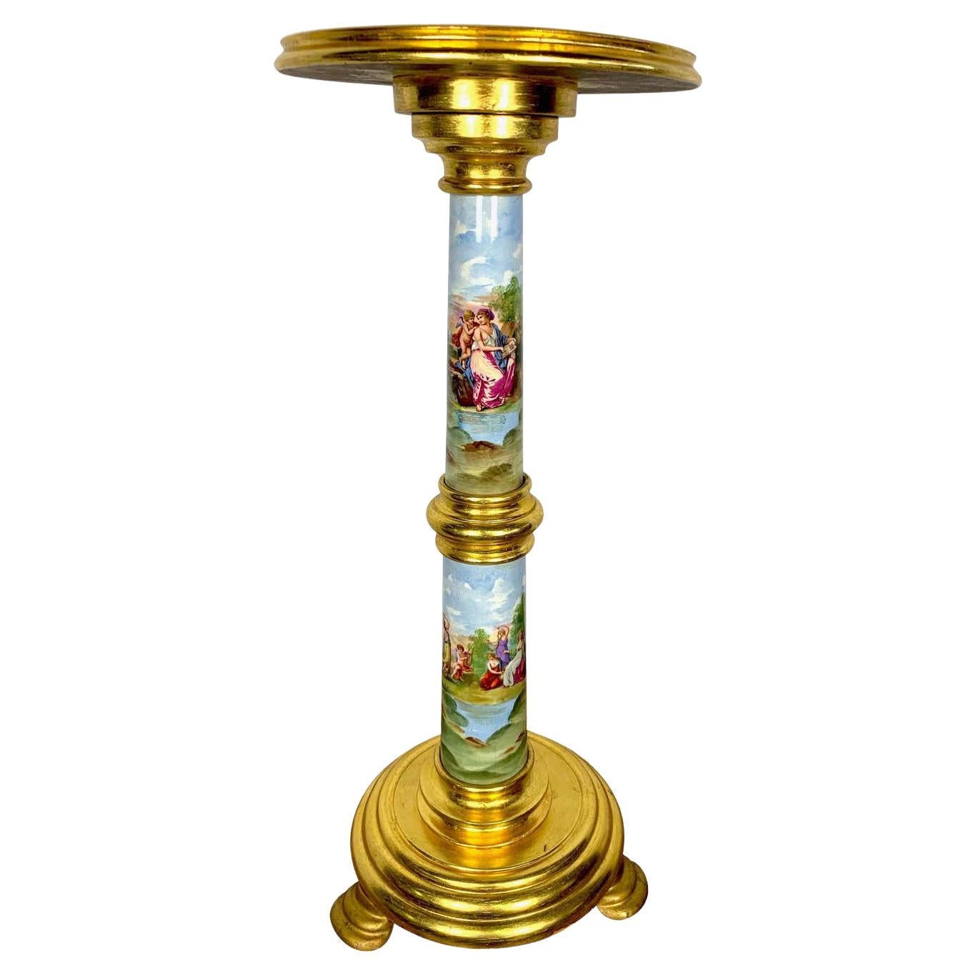 19th Century Sevres Style Porcelain Pedestal