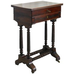 19th Century Sewing Table Louis Philippe Exotic Wood Escritoire and Work Table