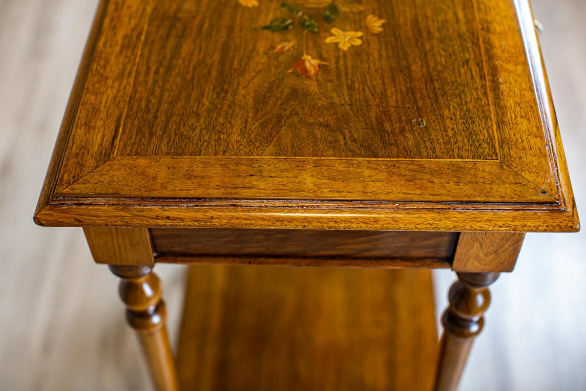19th-Century Sewing Table With Inlaid Top For Sale 5