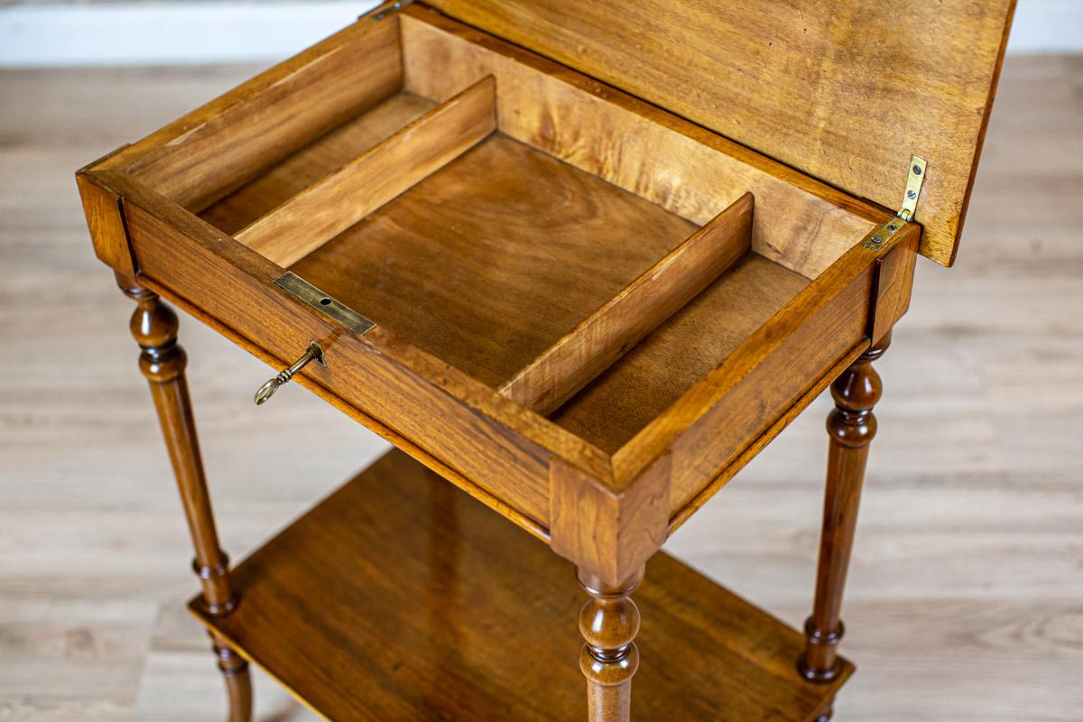 19th-Century Sewing Table With Inlaid Top In Good Condition For Sale In Opole, PL