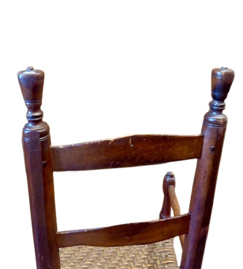 Shaker-Kindersessel aus dem 19. Jahrhundert mit Leiterrücken, um 1870 im Angebot 2