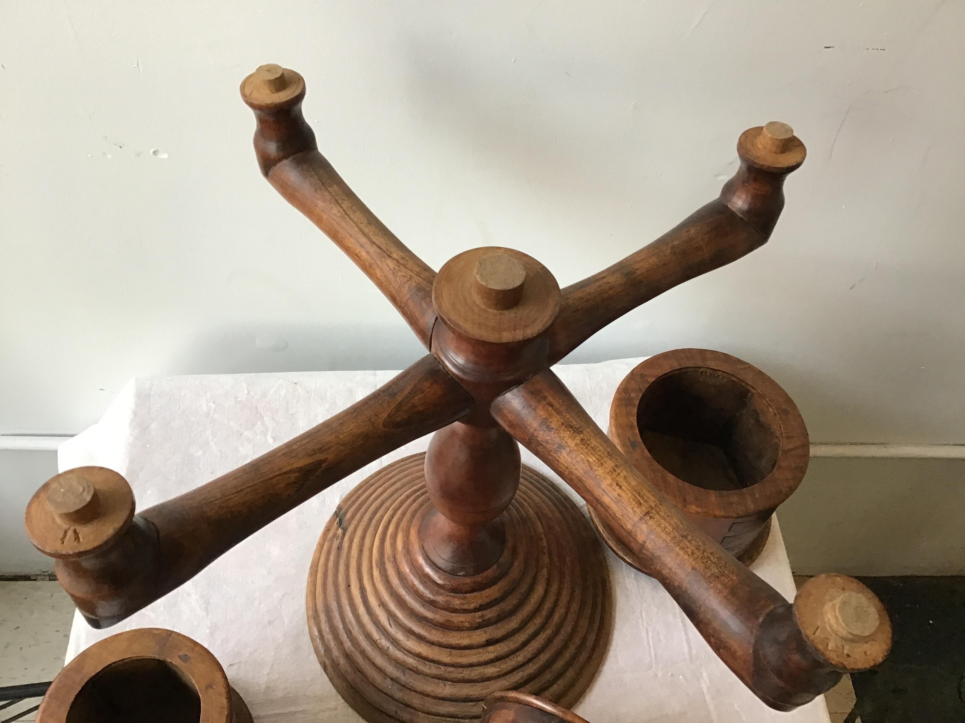 Wood 19th Century Shaker Spool Holder