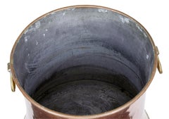 19th Century shaped copper and brass log bin