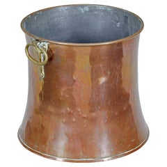 Antique 19th century shaped copper and brass log bin