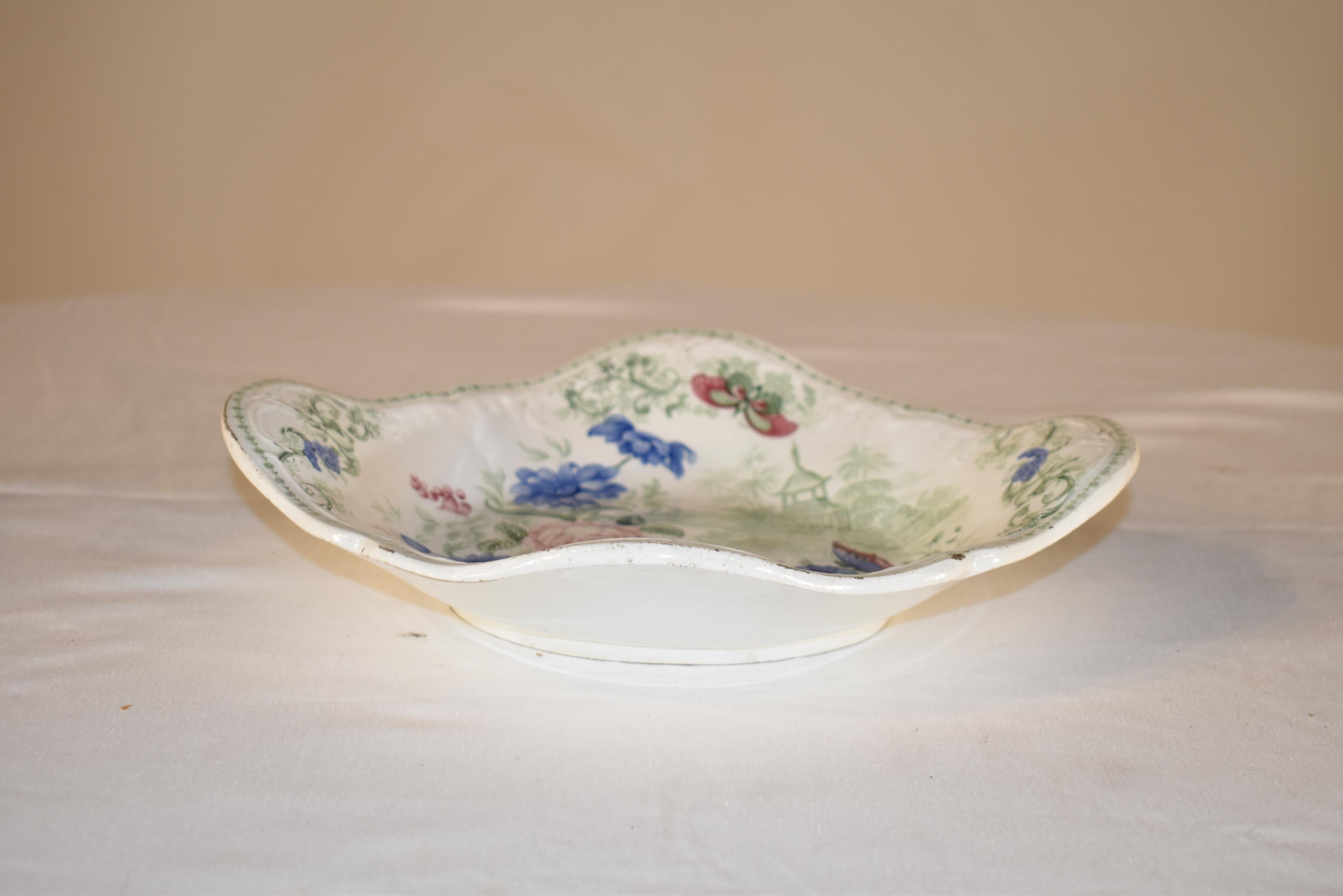 Ceramic 19th Century Shaped Serving Dish For Sale