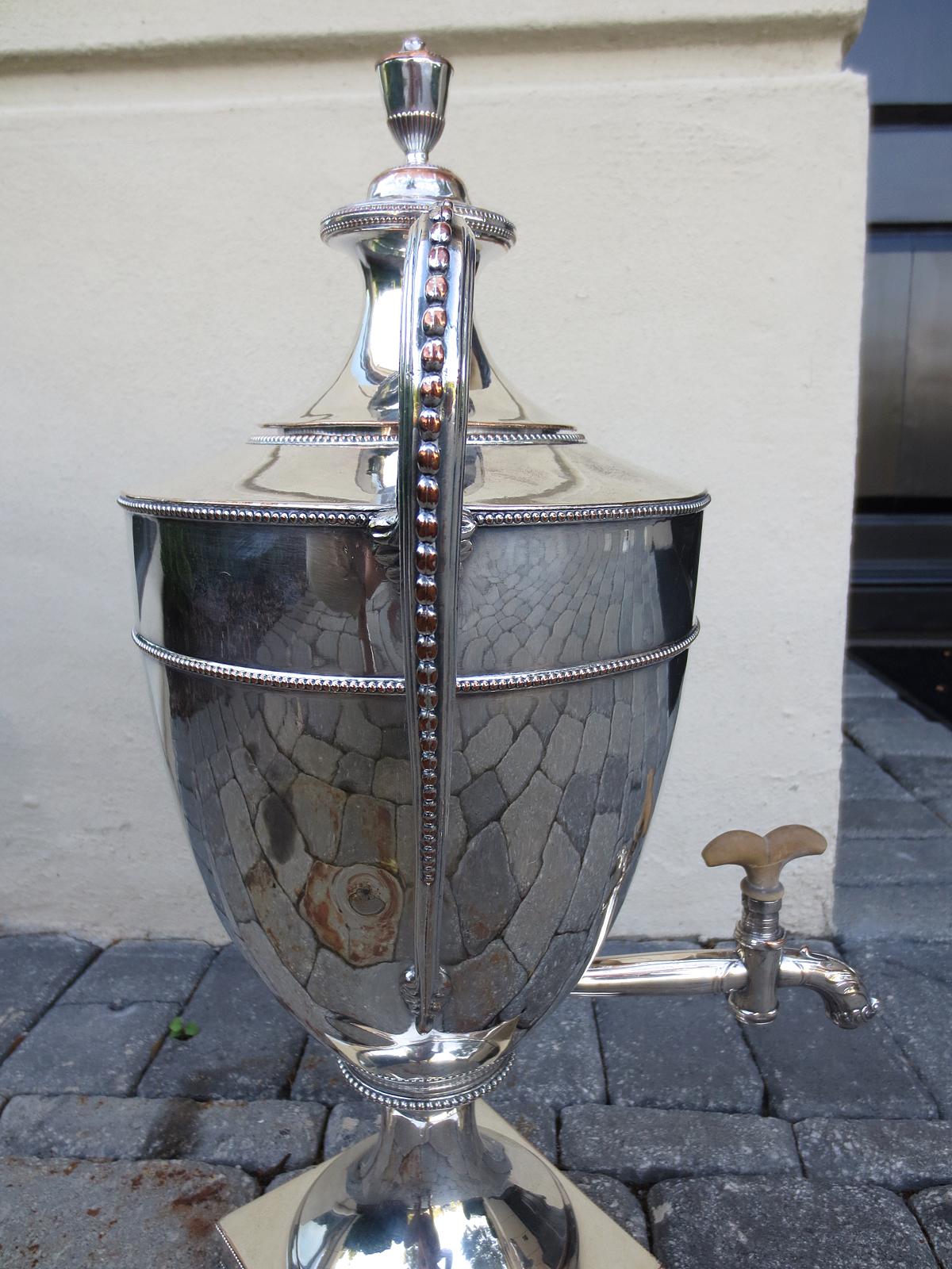 19th Century Sheffield Hot Water Urn In Good Condition For Sale In Atlanta, GA