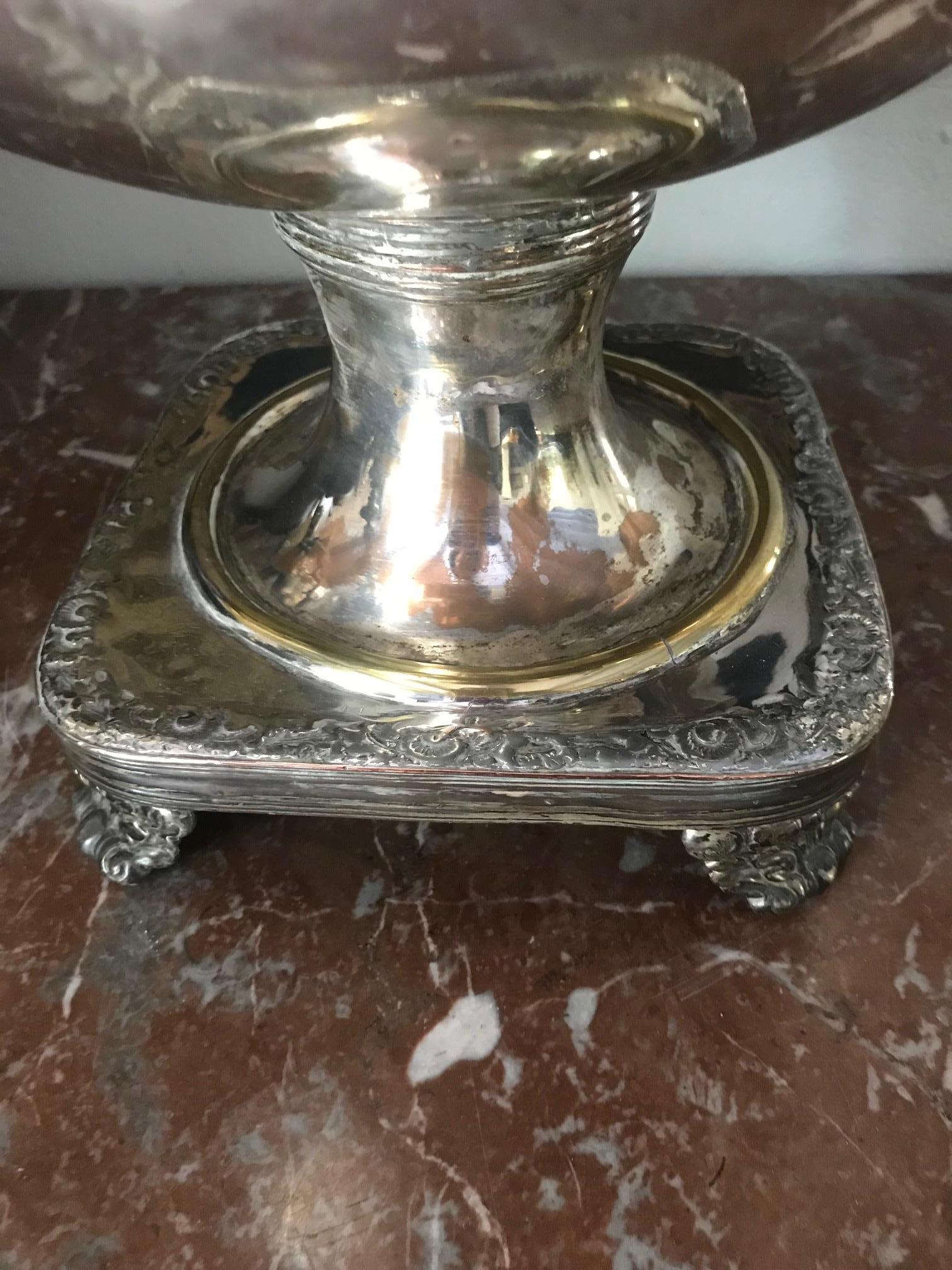 19th Century Sheffield Plate Samovar Tea Urn  For Sale 1