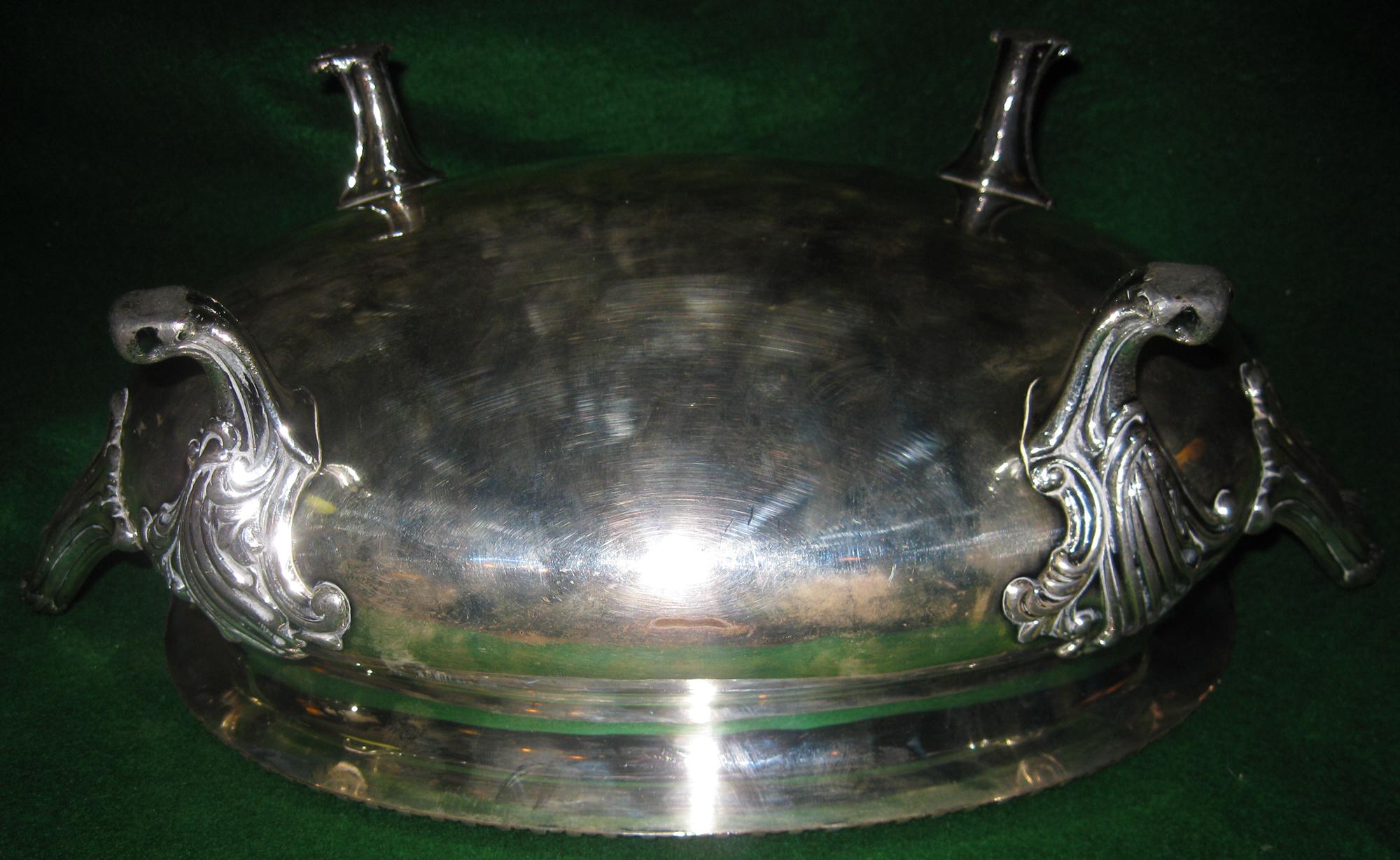 Mid-19th Century 19th century Sheffield Silver Regency Style Tureen Walker, Knowles and Company