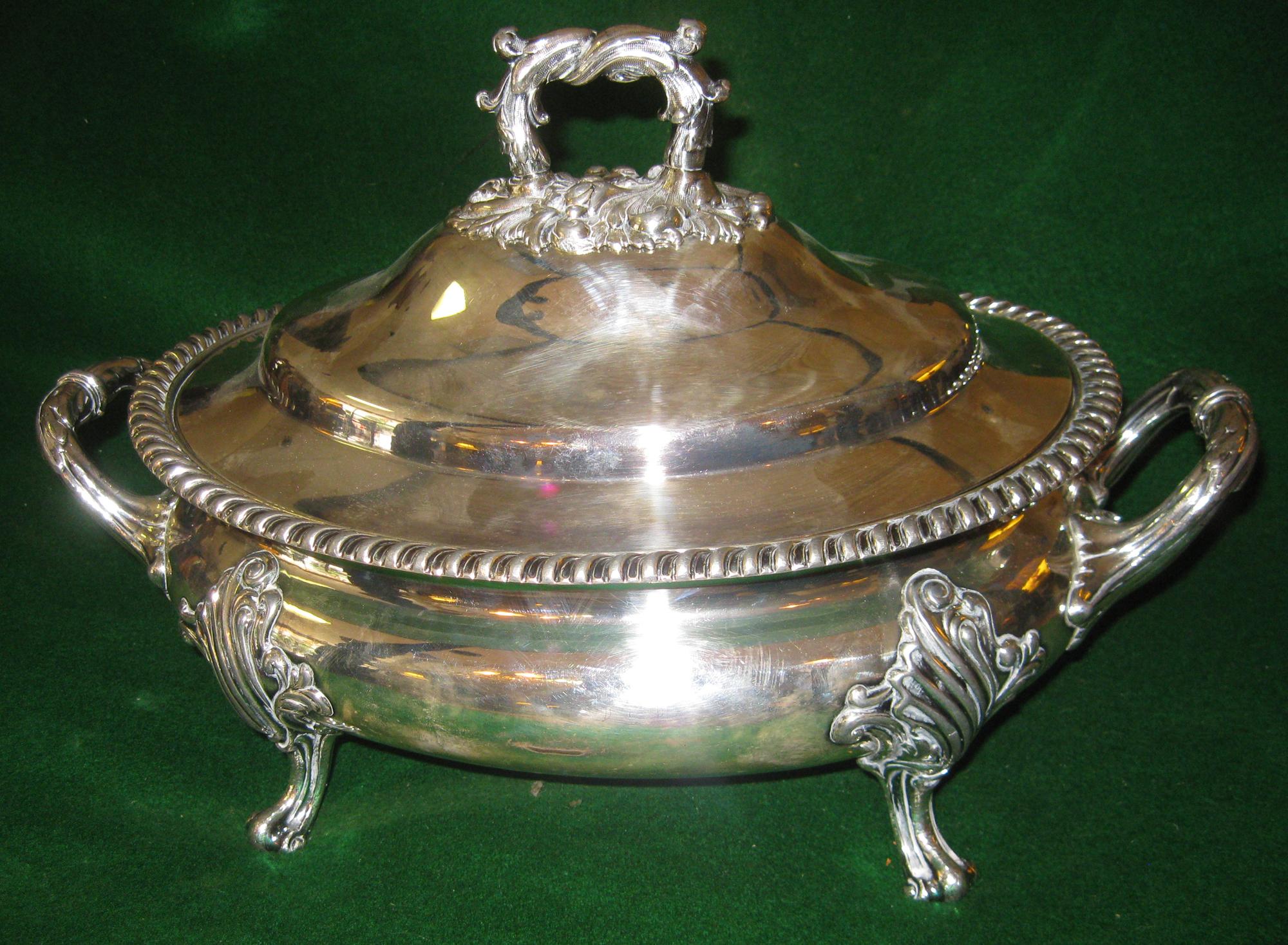 19th century Sheffield Silver Regency Style Tureen Walker, Knowles and Company 2