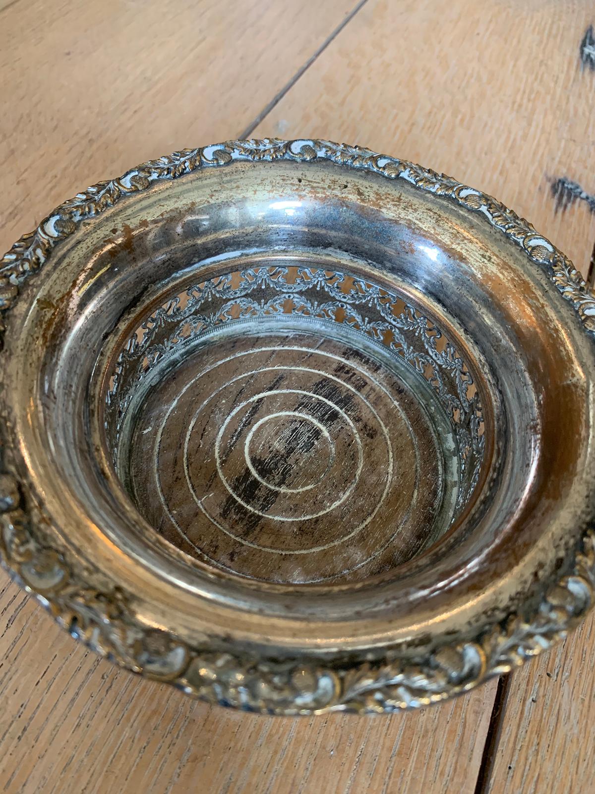 19th Century Sheffield Silvered Wine Coaster For Sale 2