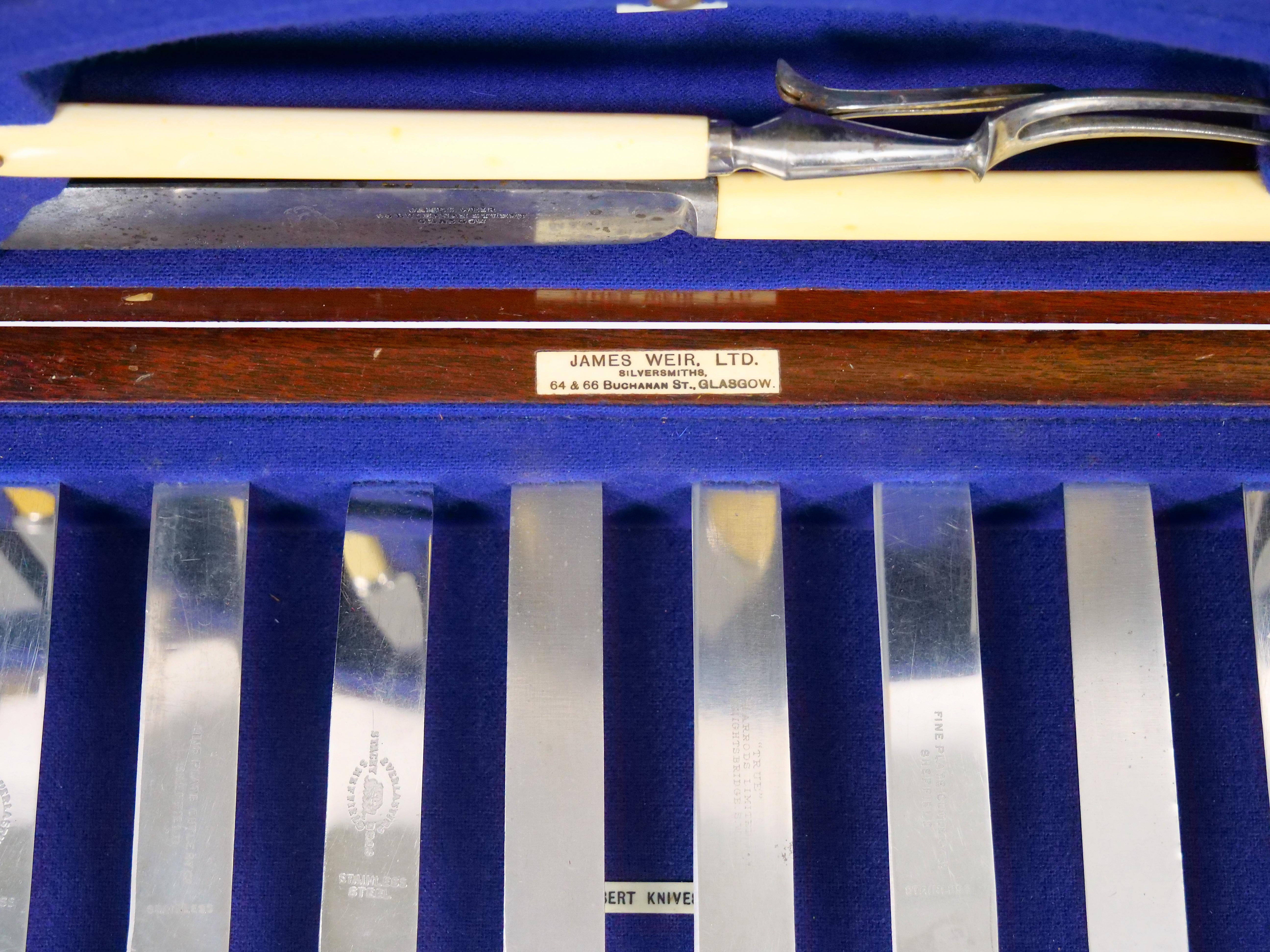 19th Century Sheffield Silverplate Flatware Service / Burl Mahogany Storage Case For Sale 7