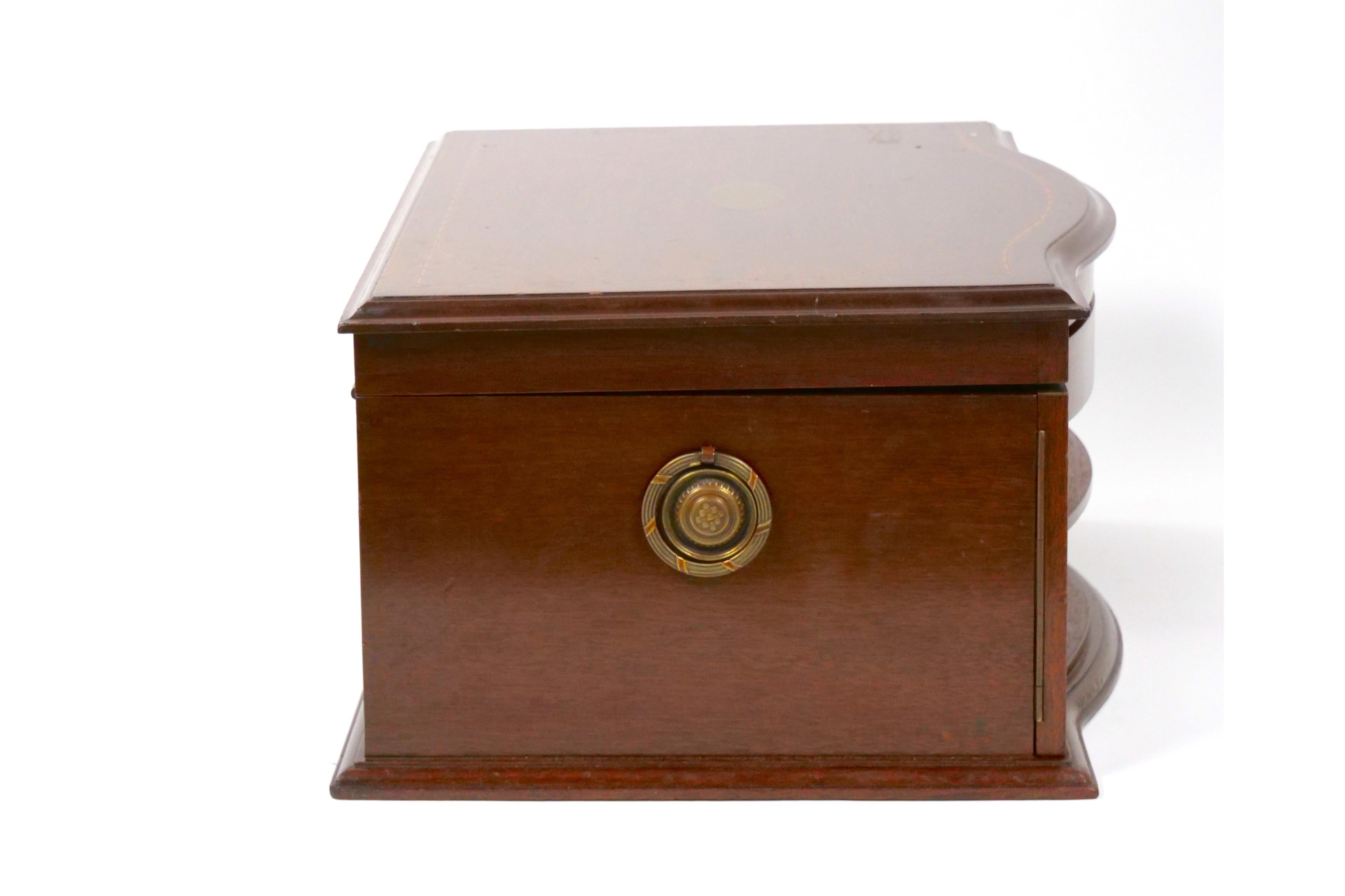 Victorian 19th Century Sheffield Silverplate Flatware Service / Burl Mahogany Storage Case For Sale