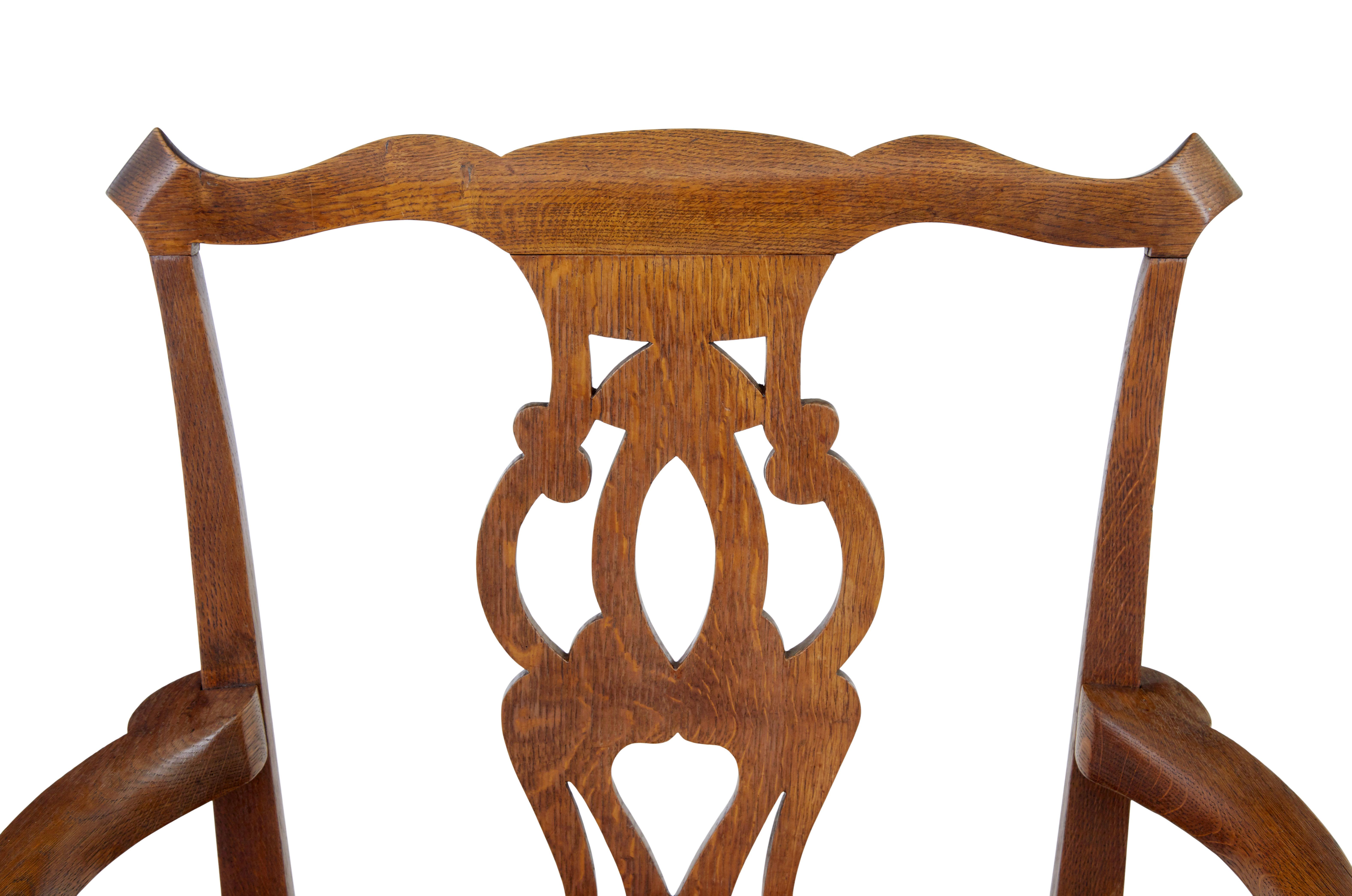 19th Century shepherds crook oak armchair For Sale 1