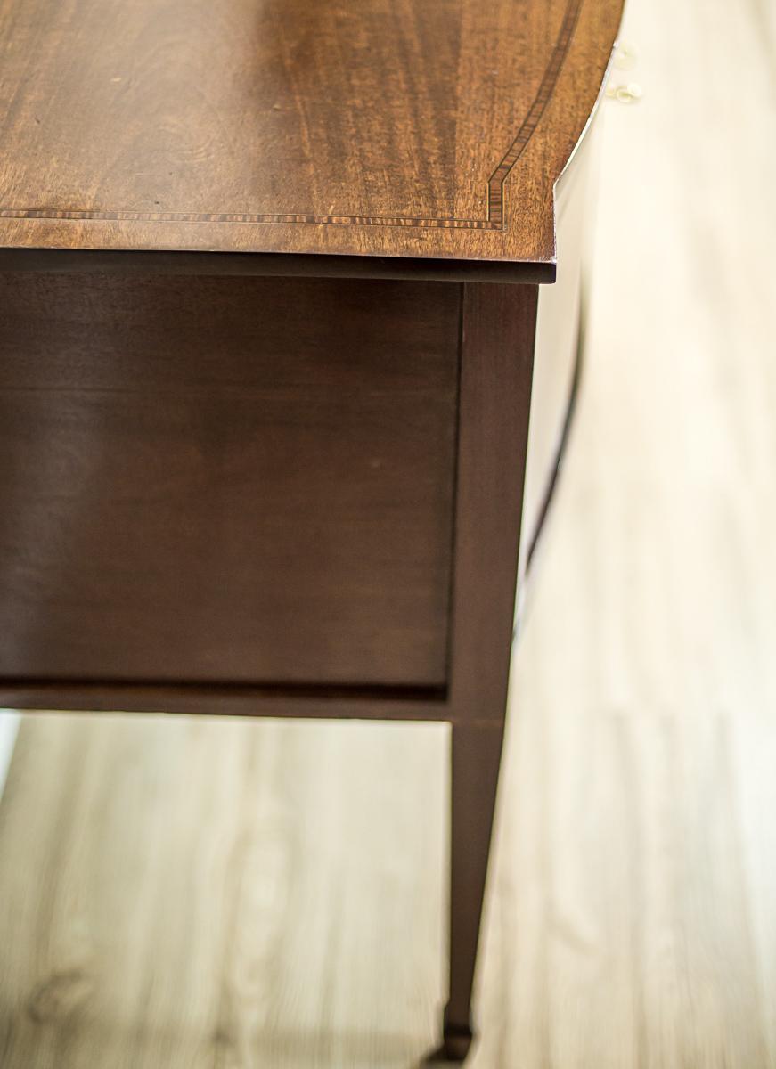 19th-Century Sheraton Cabinet in Brown Veneered with Mahogany For Sale 5