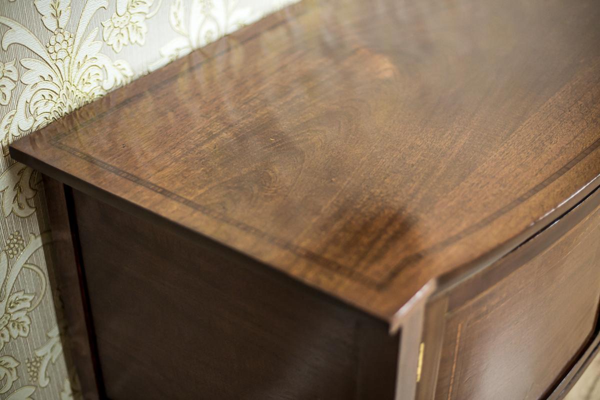 19th-Century Sheraton Cabinet in Brown Veneered with Mahogany For Sale 3