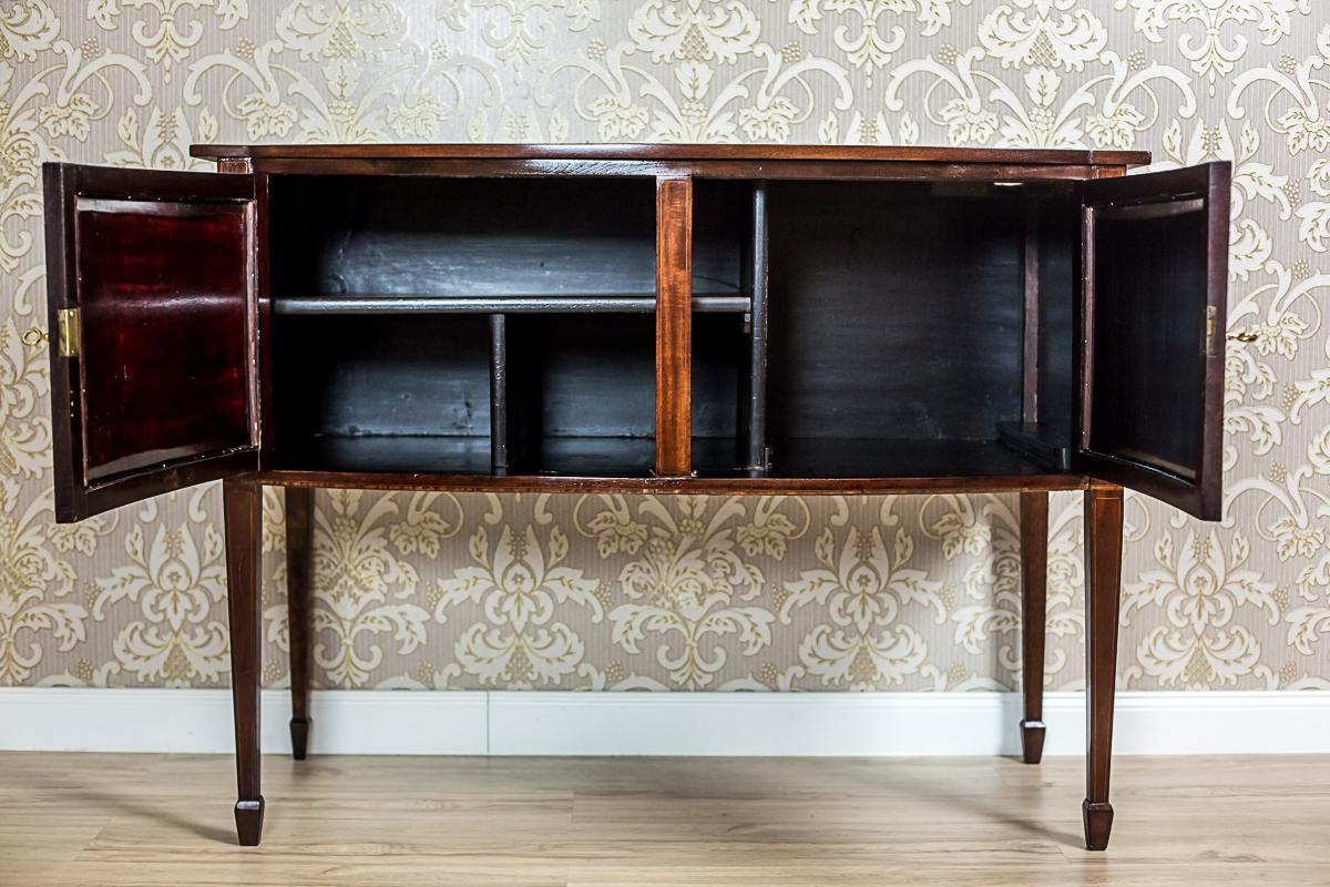 19th-Century Sheraton Cabinet in Brown Veneered with Mahogany For Sale 4