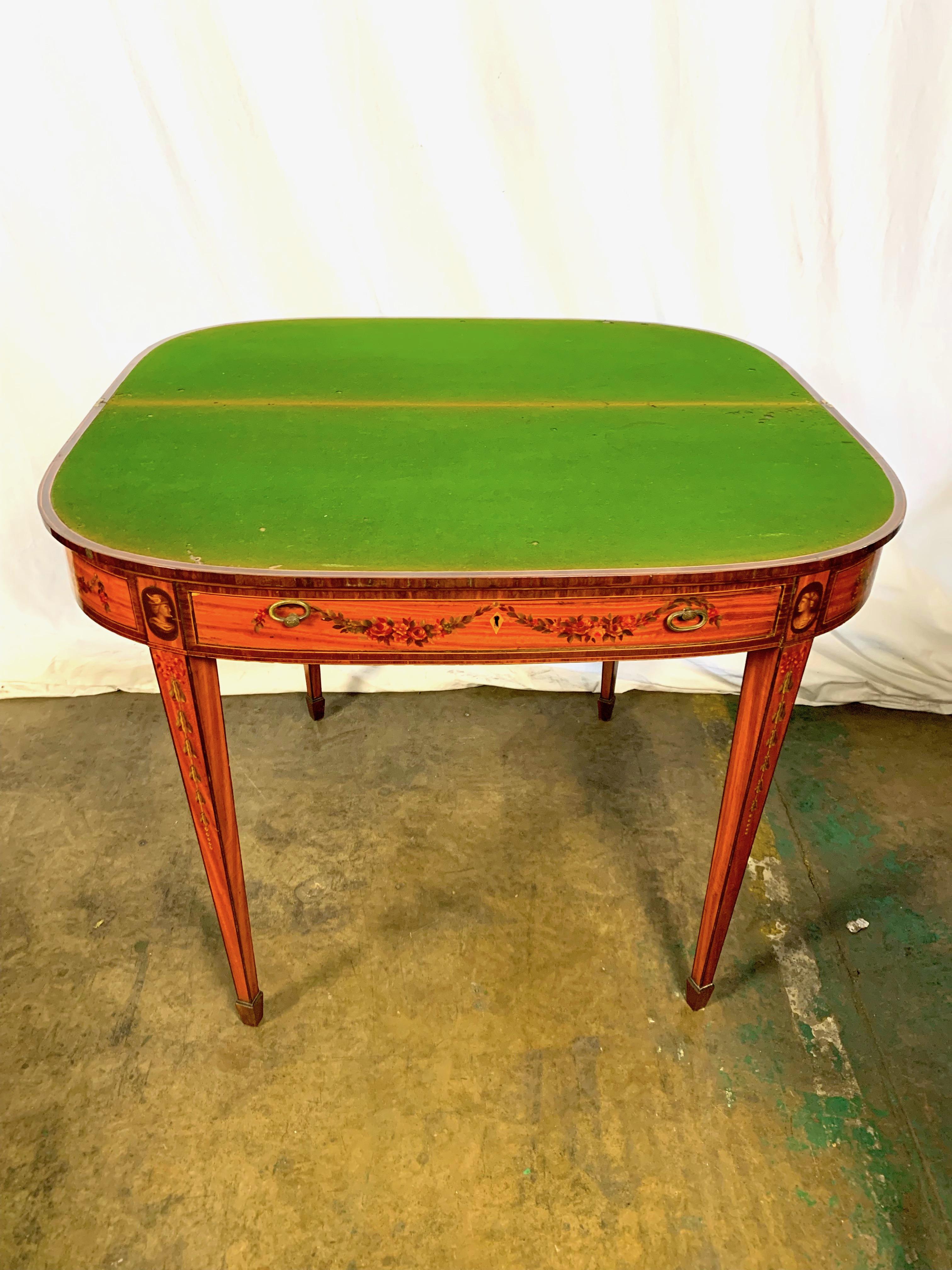 Woodwork 19th Century Sheraton Card Table For Sale