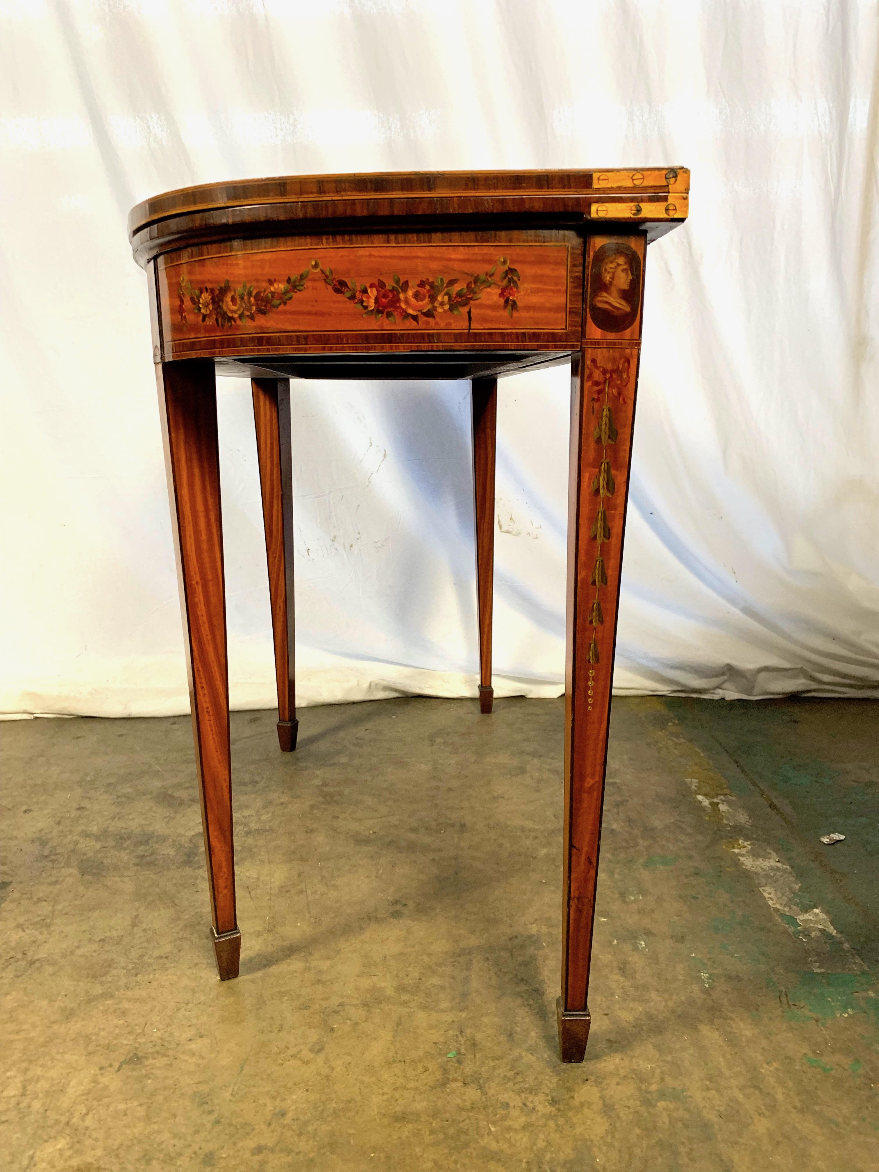 19th Century Sheraton Card Table For Sale 1