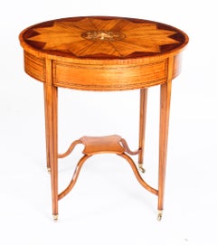 19th Century Sheraton Revival Satinwood Centre Occasional Table