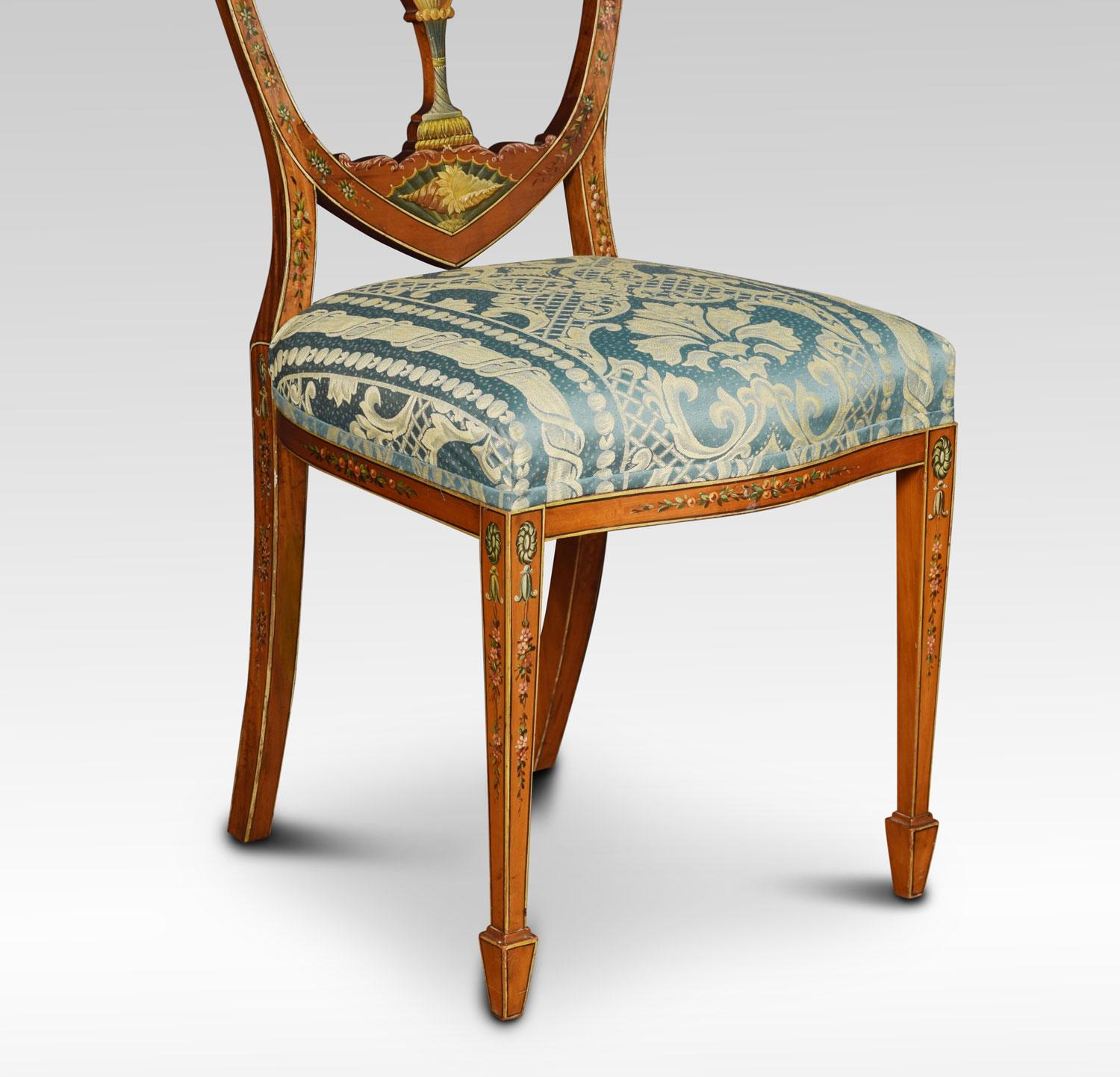 British 19th Century Sheraton Revival Satinwood Chair