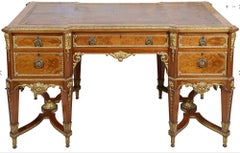 19th Century Sheraton revival Satinwood desk.