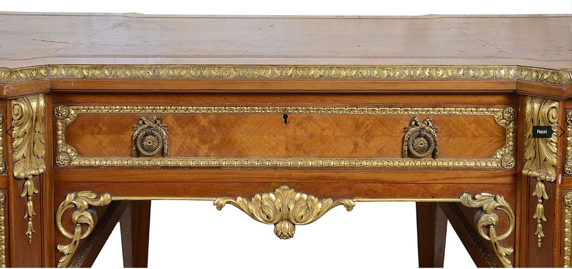 Scrivania in legno satinato Sheraton Revival del XIX secolo. In condizioni buone in vendita a Brighton, Sussex
