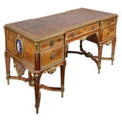 Antique 19th Century Sheraton revival Satinwood desk.