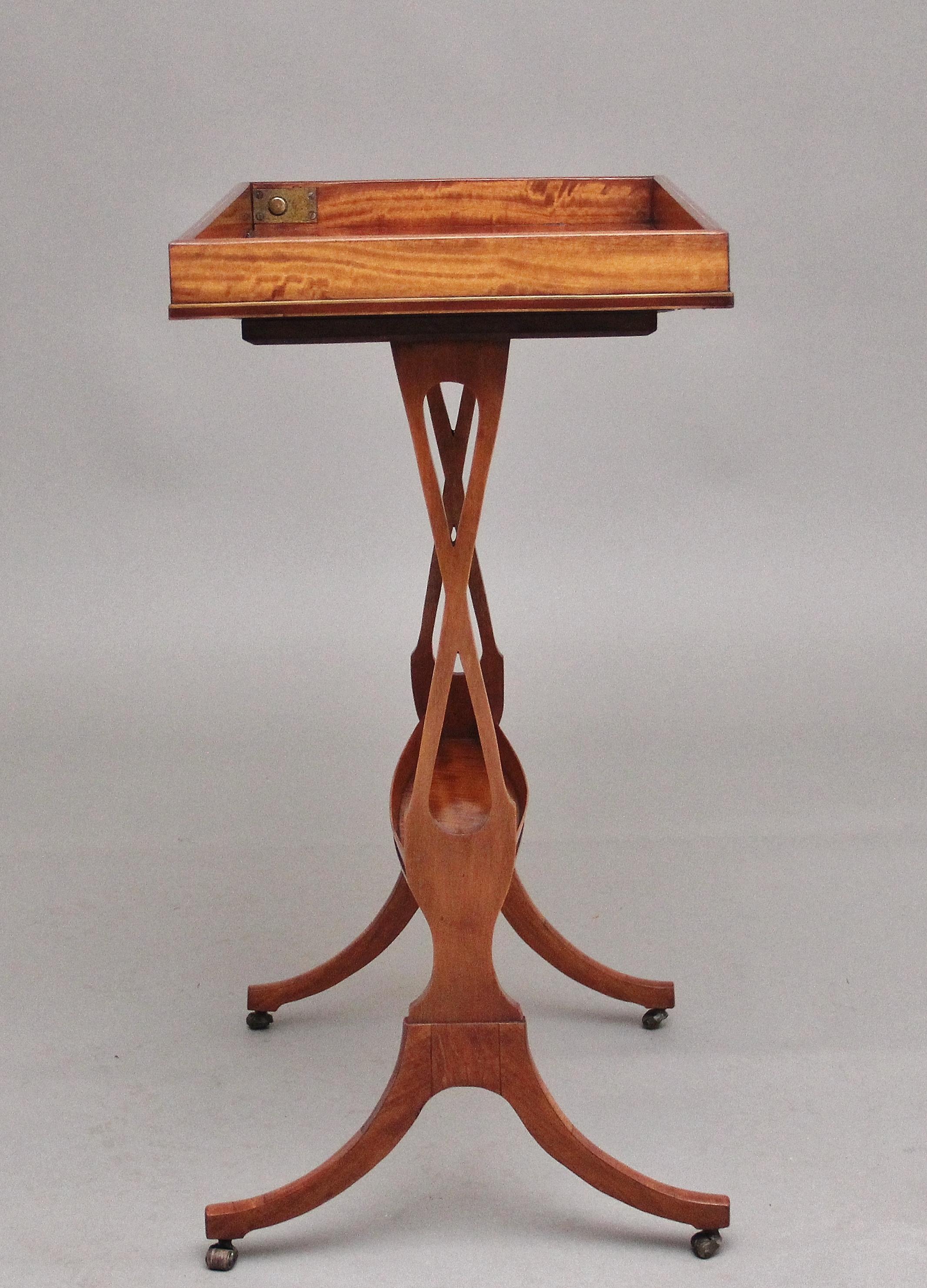 19th Century Sheraton Revival Satinwood Serving Table For Sale 5