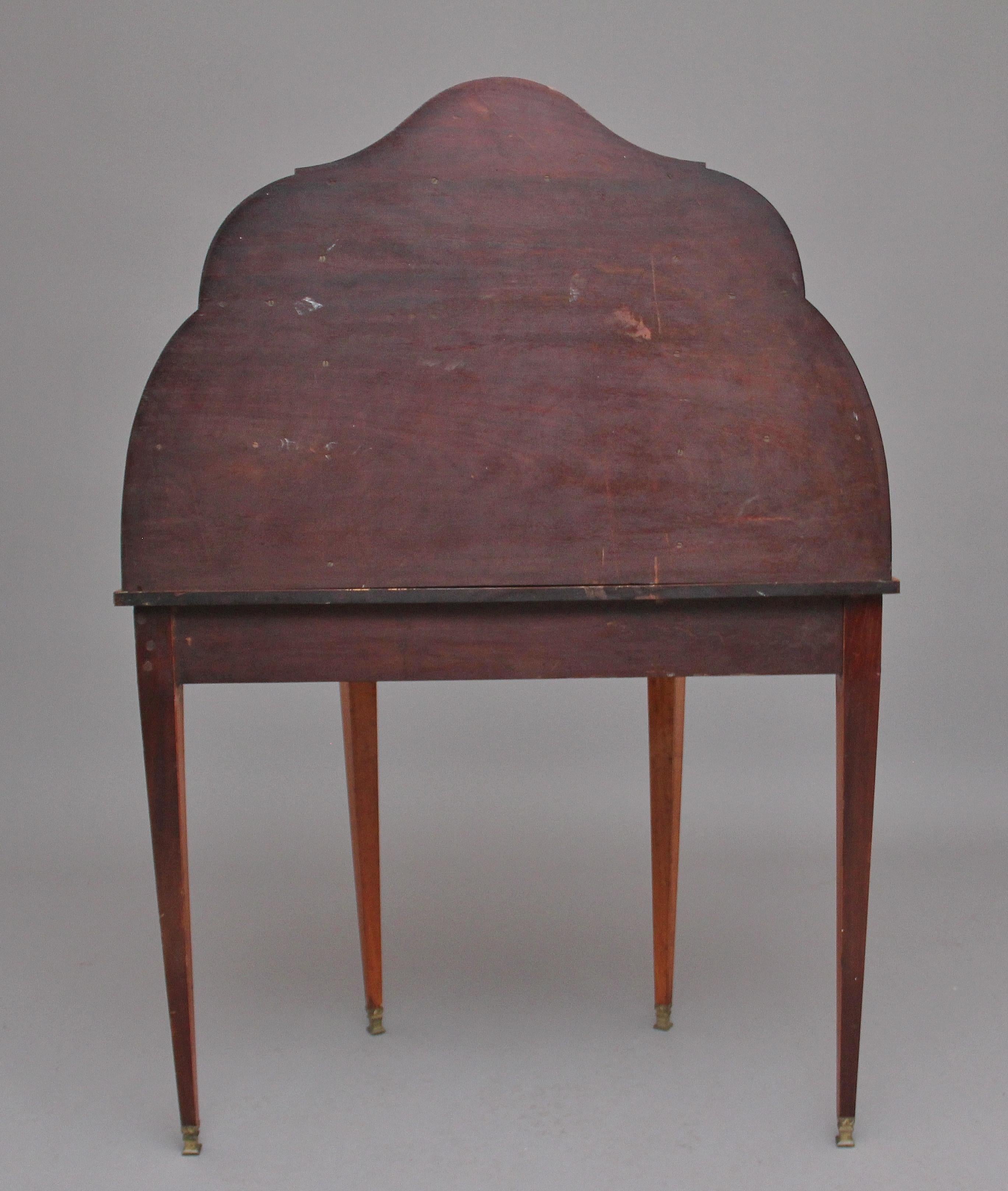 19th Century Sheraton Revival Satinwood Writing Desk For Sale 9