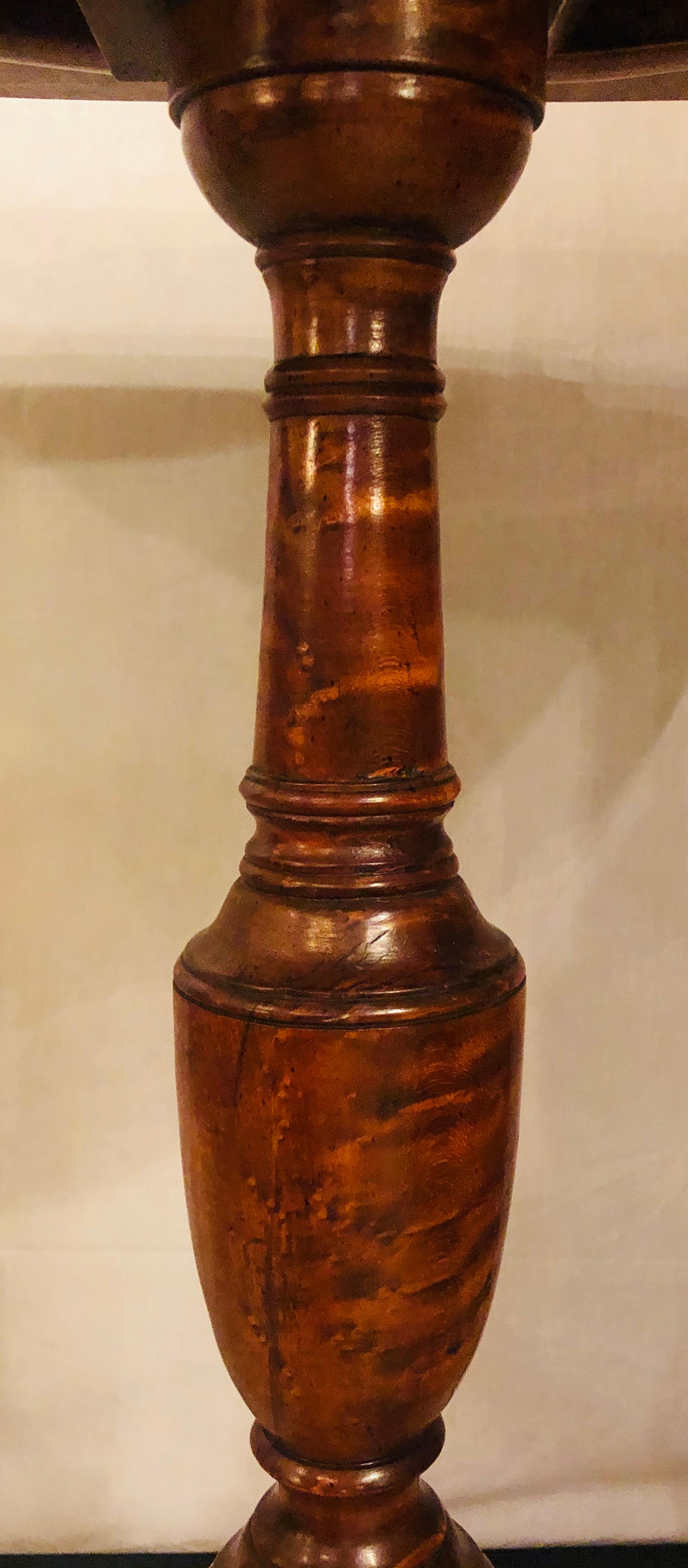 Spider Leg Candlestand in Tiger Maple Circa 1820 3