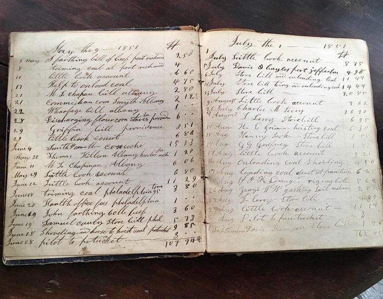 19th Century Ship Captain's Ledger at 1stDibs