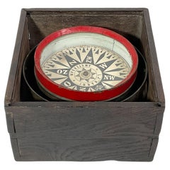 Compass de bateau du XIXe siècle provenant d'Amsterdam