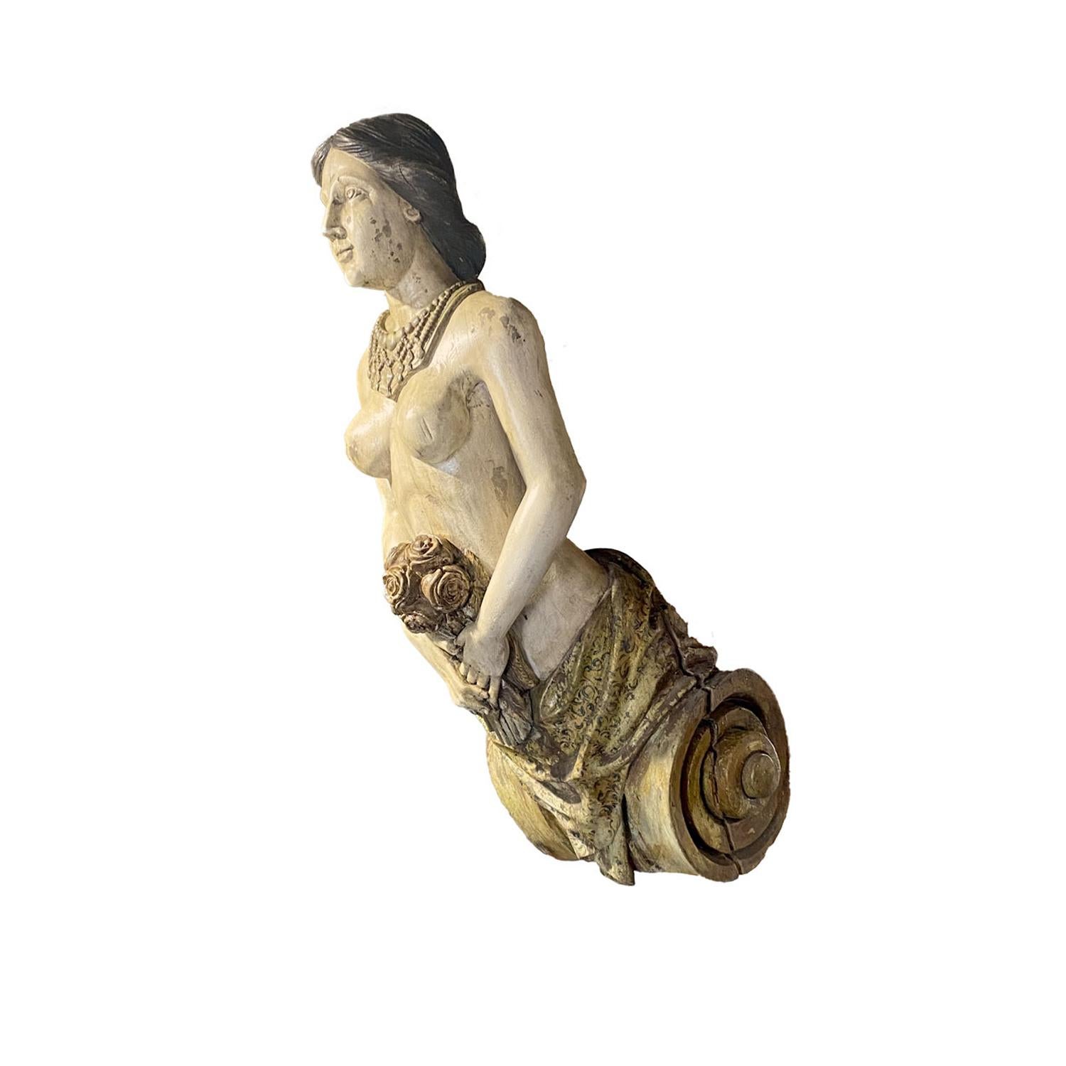 English 19th Century Ship's Figurhead of a Woman