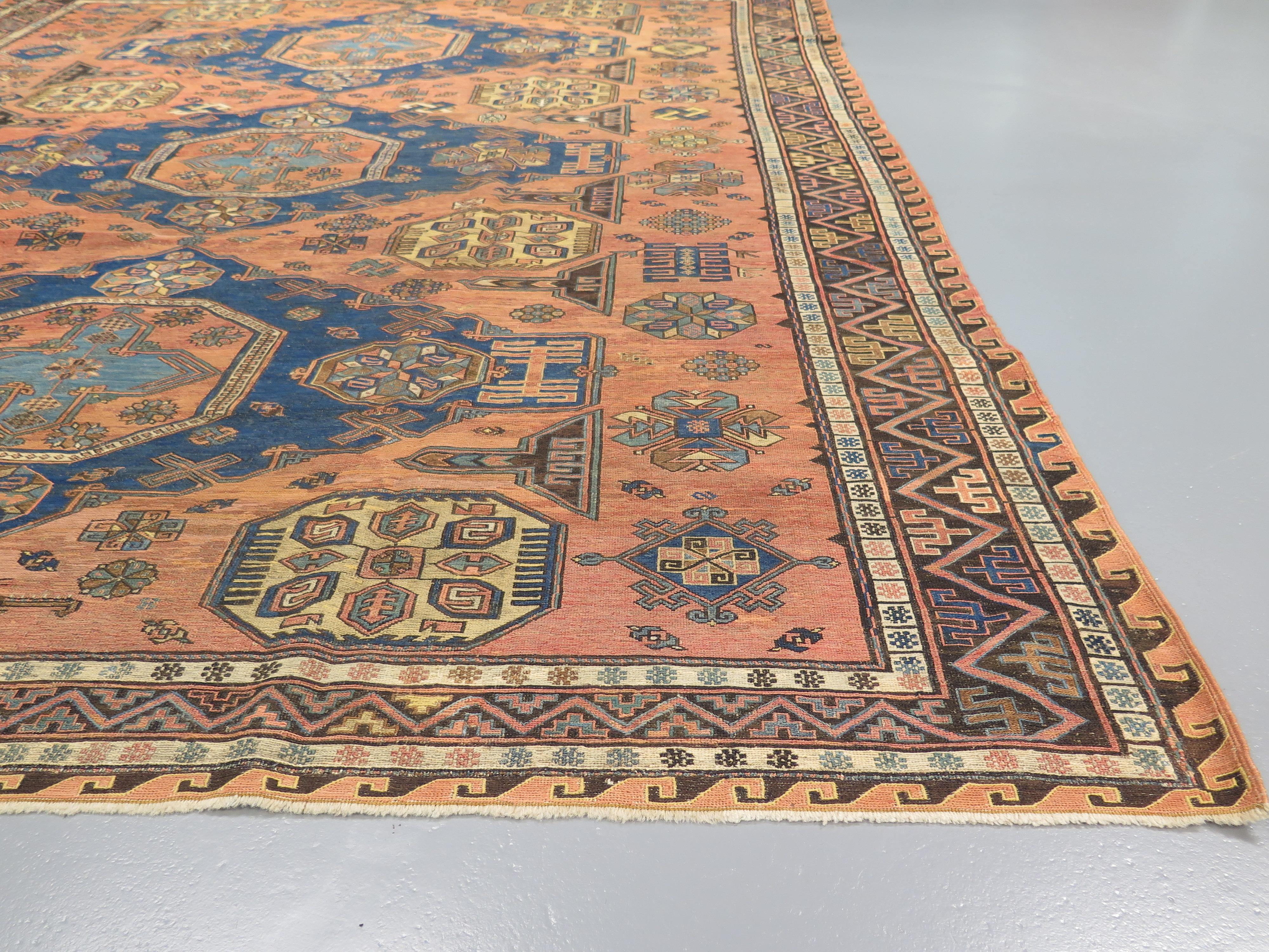 Vegetable Dyed 19th Century Shirvan Soumac Flatweave Carpet For Sale