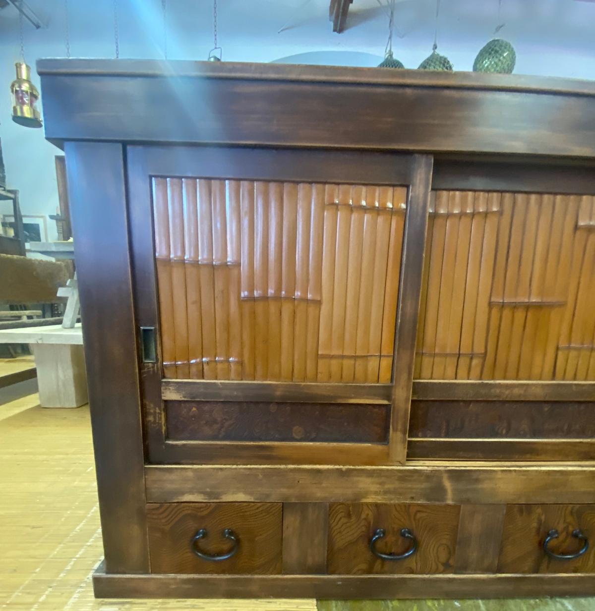 19th Century Shop Chest/Cabinet with Sliding Doors and Drawers For Sale 3