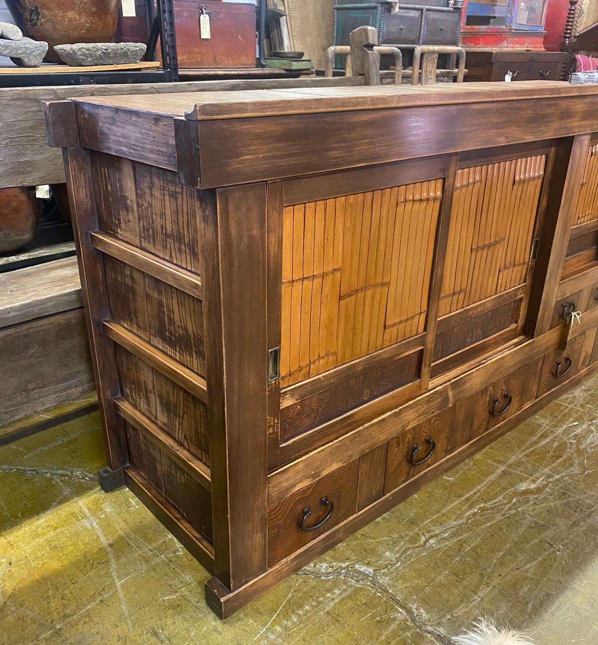 19th Century Shop Chest/Cabinet with Sliding Doors and Drawers For Sale 4