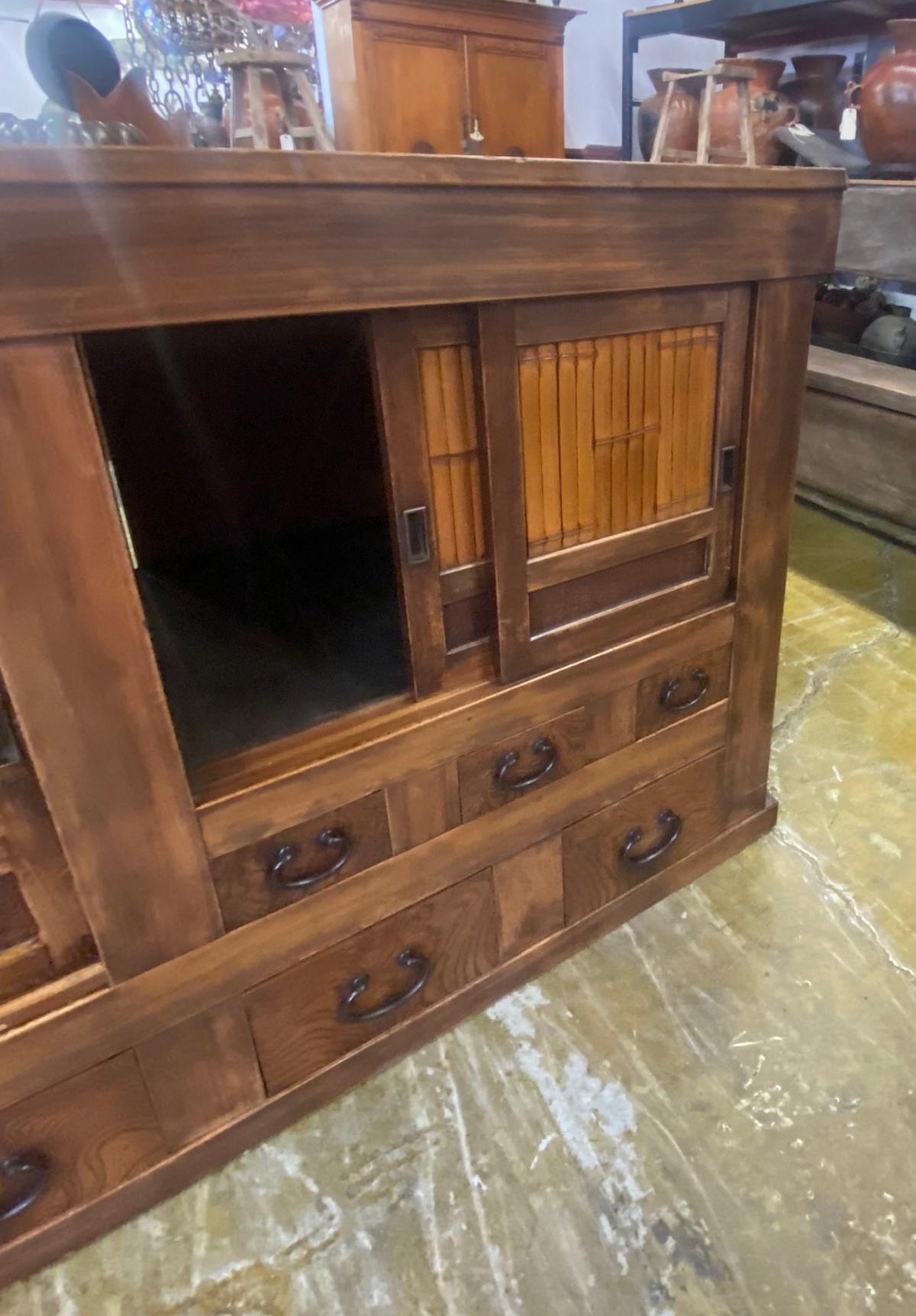 19th Century Shop Chest/Cabinet with Sliding Doors and Drawers For Sale 2