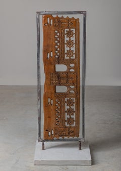 19th Century Sicilian Cart Panel Mounted as a Sculptural Piece