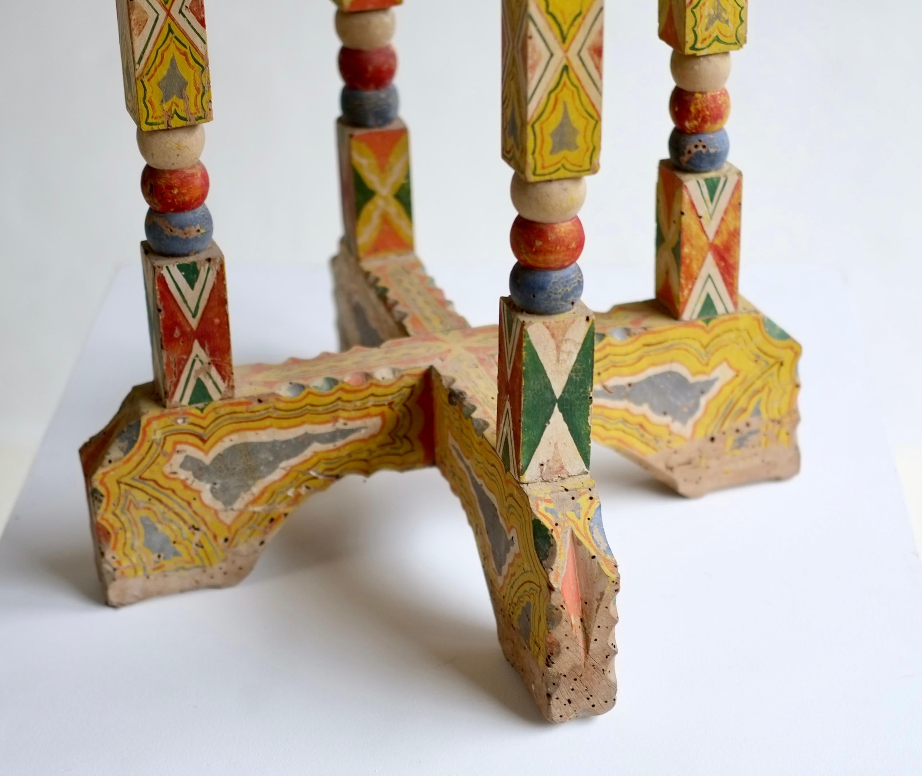19th Century Sicilian Folk Art Side Table 1
